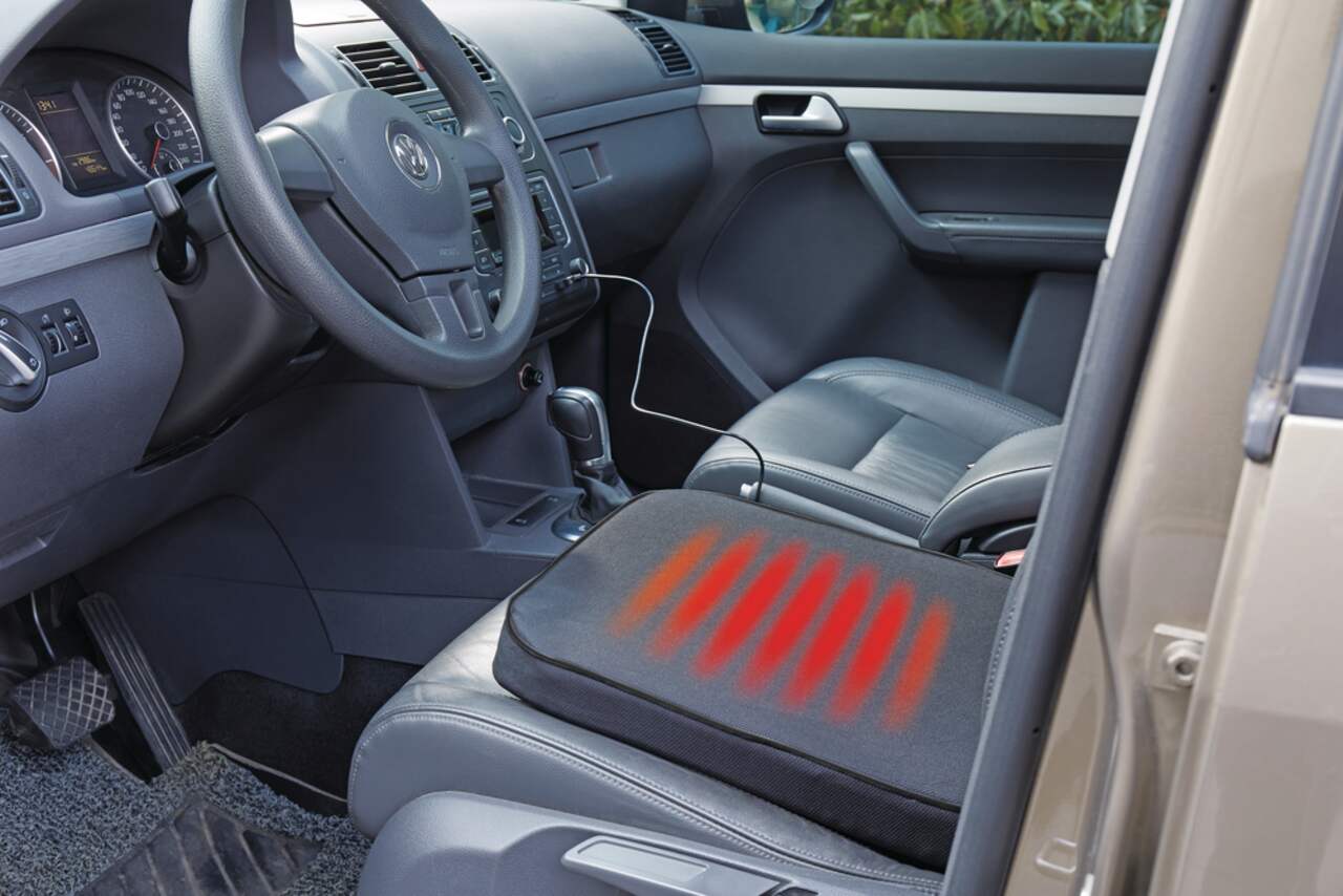 Coussin de siège chauffant électrique avec interface USB pour voiture 5 V,  couleur : café