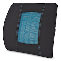 AutoTrends Gel Memory Foam Lumbar Support Pillow/ Back Cushion, Universal Fit Front_Angled_Left