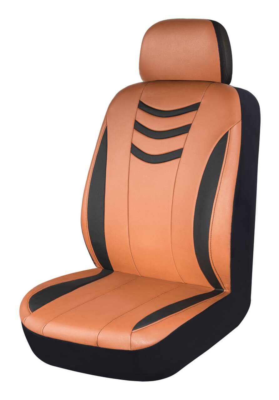 Sport Style 5 Seats Universal Fit Seat Covers Leather Color Block