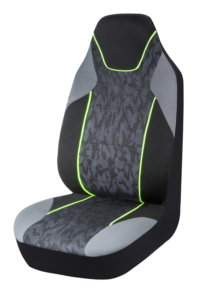 AutoTrends Camo Mesh & Neon Green Piping Seat Cover Canadian Tire