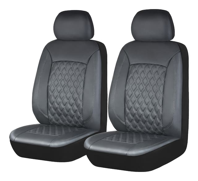 AutoTrends Diamond Stitch Faux Leather Seat Cover, 2-pk | Canadian Tire