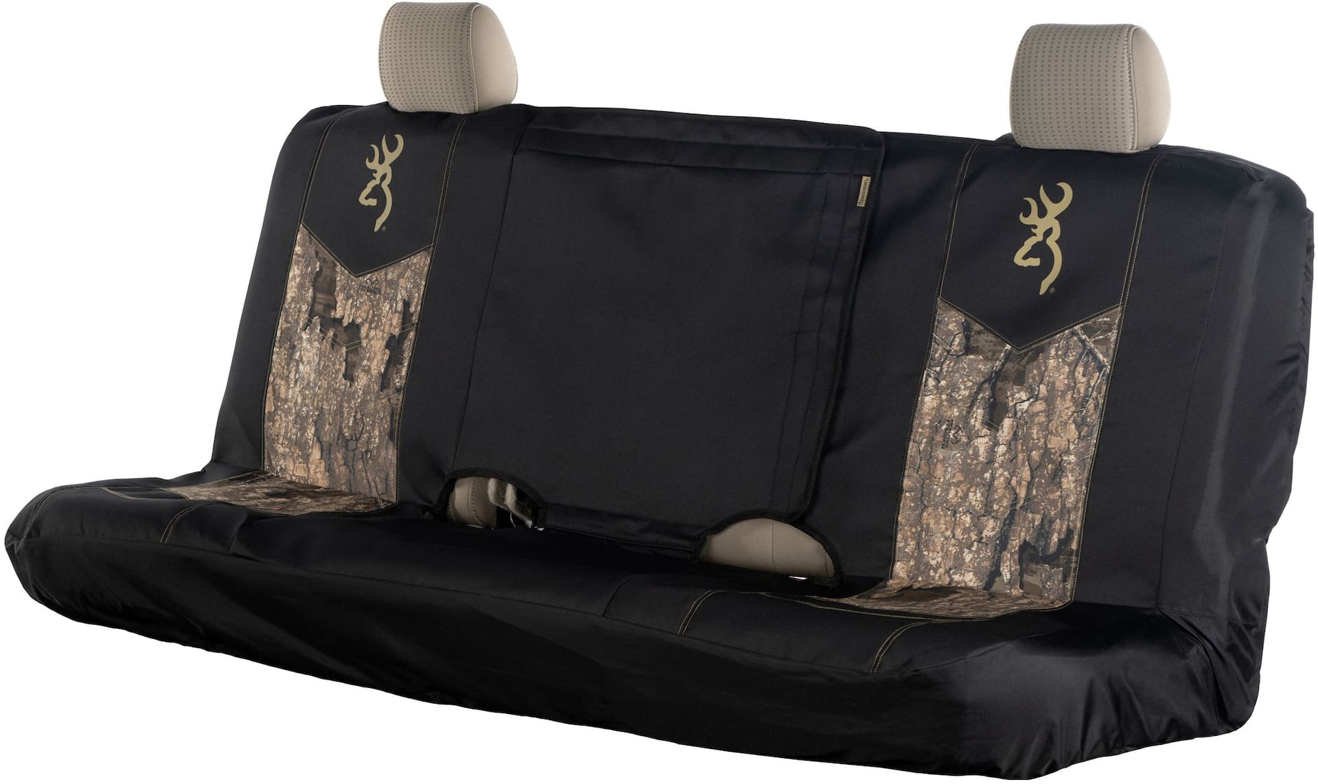 Browning Buckmark Branding and Mossy Oak Country Camo Seat Cover Set for  Back Bench Seat