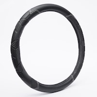 Dickies Truck Rubber Grips Steering Wheel Cover, Black Front_Three_Fourths_Angled_Right