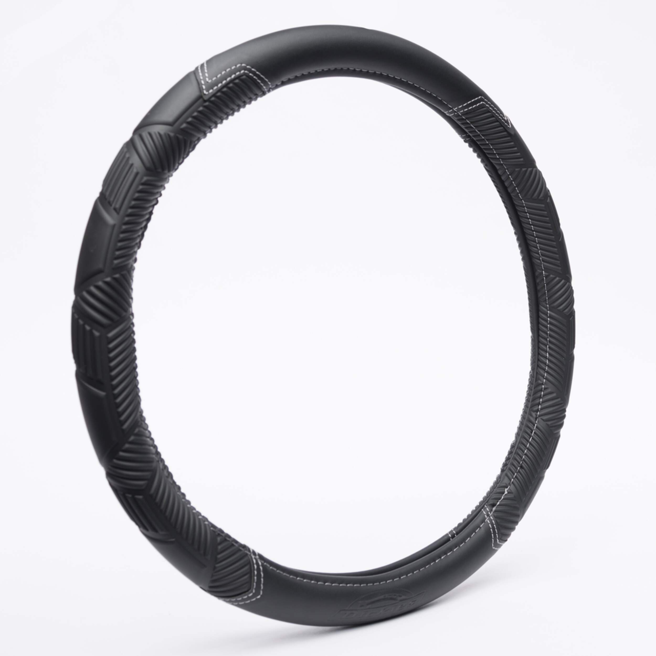 Dickies Truck Rubber Grips Steering Wheel Cover, Black Front_Three_Fourths_Angled_Right