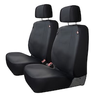 Dickies Leatherette Seat Cover, Black, 2-pk Front_Angled_Left