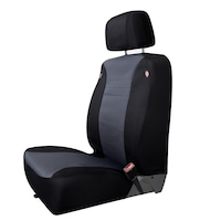 Dickies Aqua Block Water-Resistant Car Seat Cover Set, Black, 2-pk Front_Three_Fourths_Angled_Left