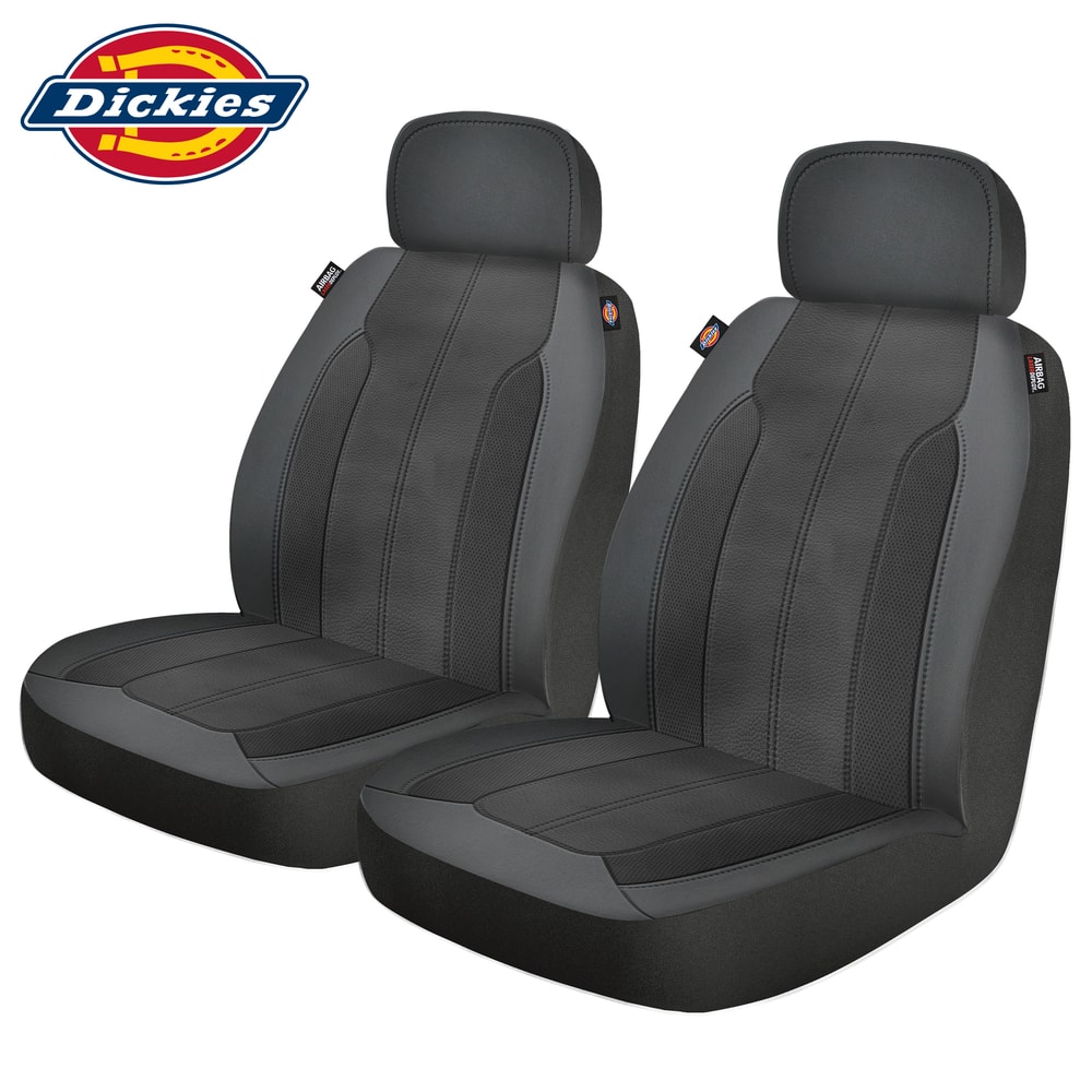 Dickies Truck Heavy Duty Leatherette Seat Cover, Black, 2-pk Canadian Tire