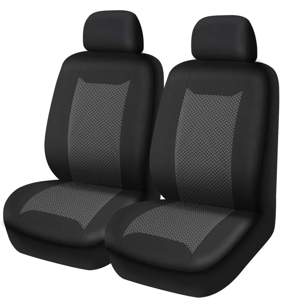 AutoTrends Track Car Seat Cover, Black  Grey, 2-pk Canadian Tire