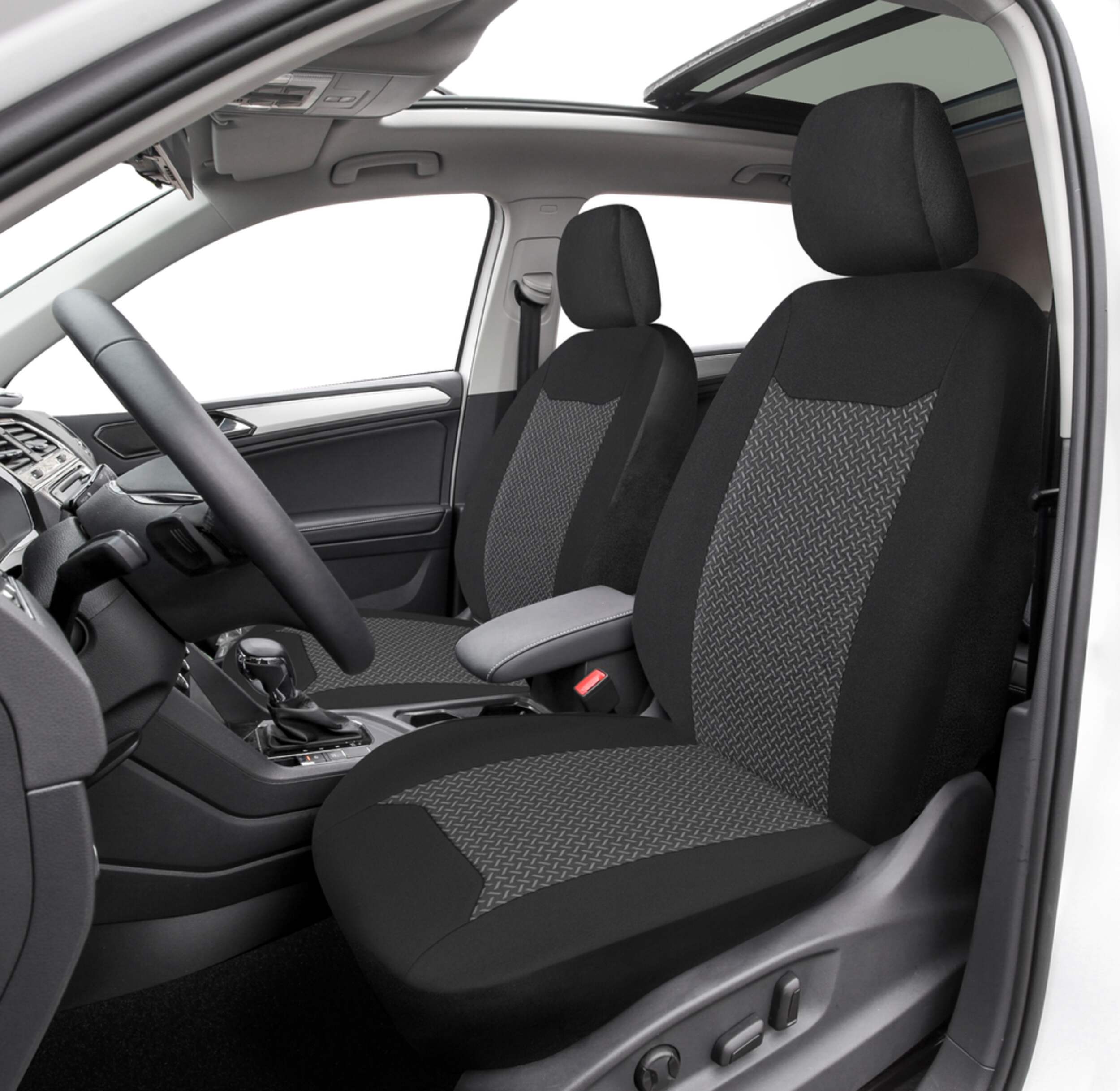 AutoTrends Track Car Seat Cover, Black & Grey, 2pk Canadian Tire