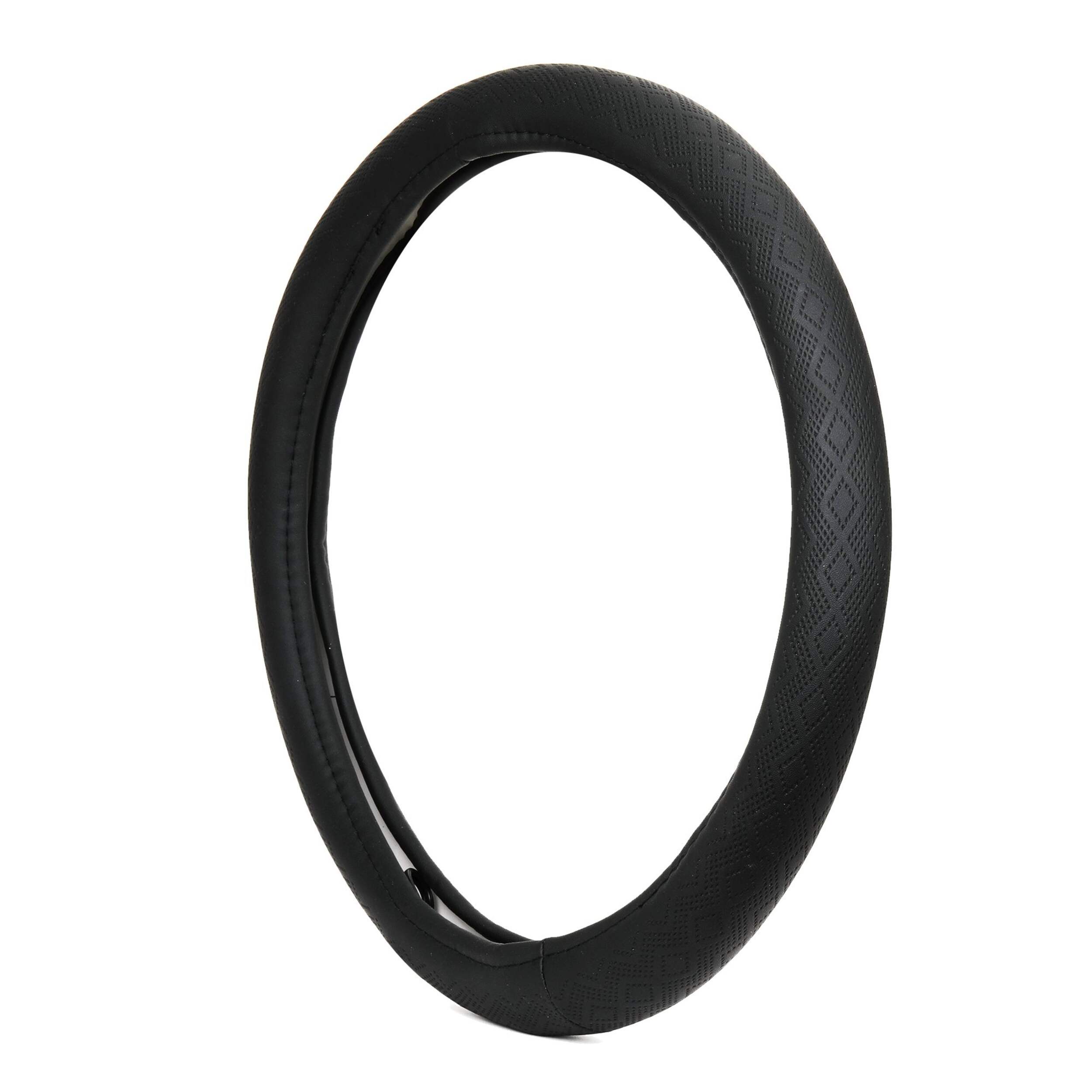 Monster Heated Steering Wheel Cover, Black Front_Three_Fourths_Angled_Left
