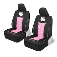 Hello Kitty Pink Face Polyester Seat Cover Front_Angled_Left