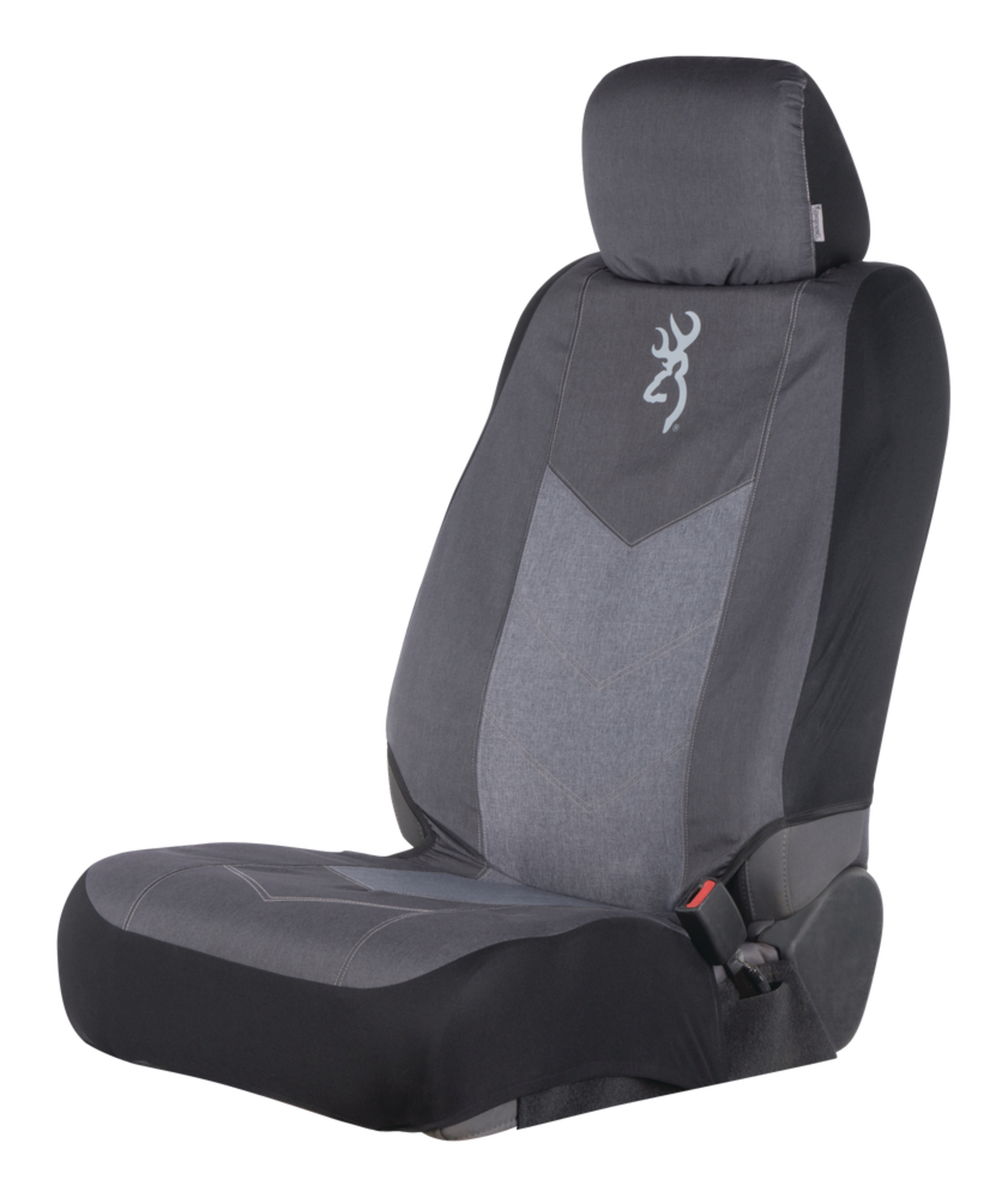 Browning Buckmark Branding Low Back Chevron Seat Cover, Black Front_Angled_Left