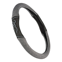 Browning Buckmark Branding Steering Wheel Cover, Chevron Heathered Grey Front_Angled_Right