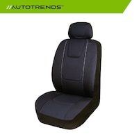 Housse de siège ajustée AutoTrends Flex Fit, néoprène, noir Front_Three_Fourths_Angled_Left