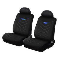 Michelin Premium Faux Leather Seat Cover, Chevron, 2-pk Front_Three_Fourths_Angled_Left