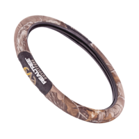 Browning Buckmark Branding Realtree Camo Steering Wheel Cover, Brown Front_Angled_Right