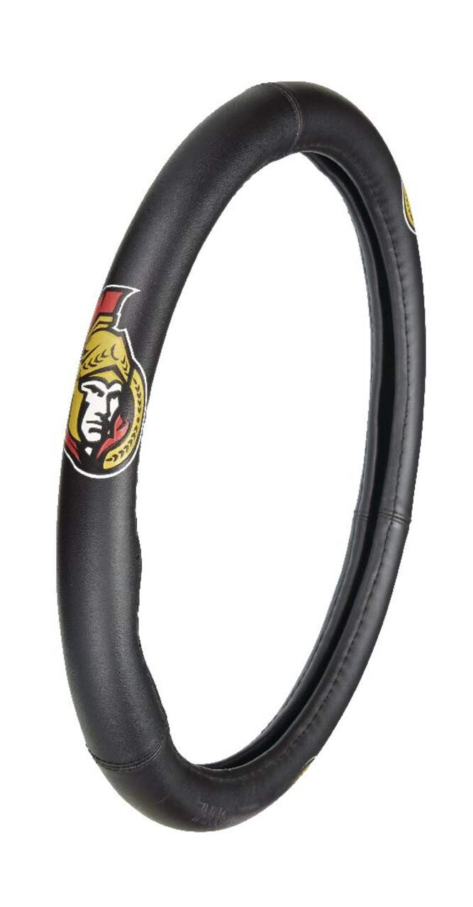 Fan Mats NHL Ottawa Senators Steering Wheel Cover, Black