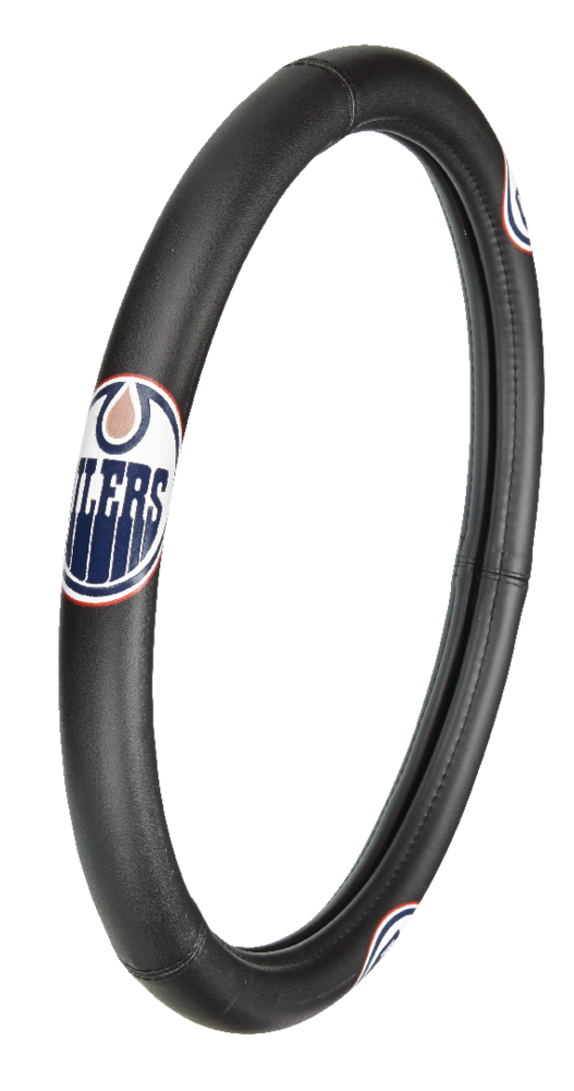 Fan Mats NHL Edmonton Oilers Steering Wheel Cover, Black Canadian Tire