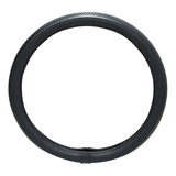 Couvre-volant avec prise AutoTrends, similicuir, fibre de carbone, noir Front_Elevated