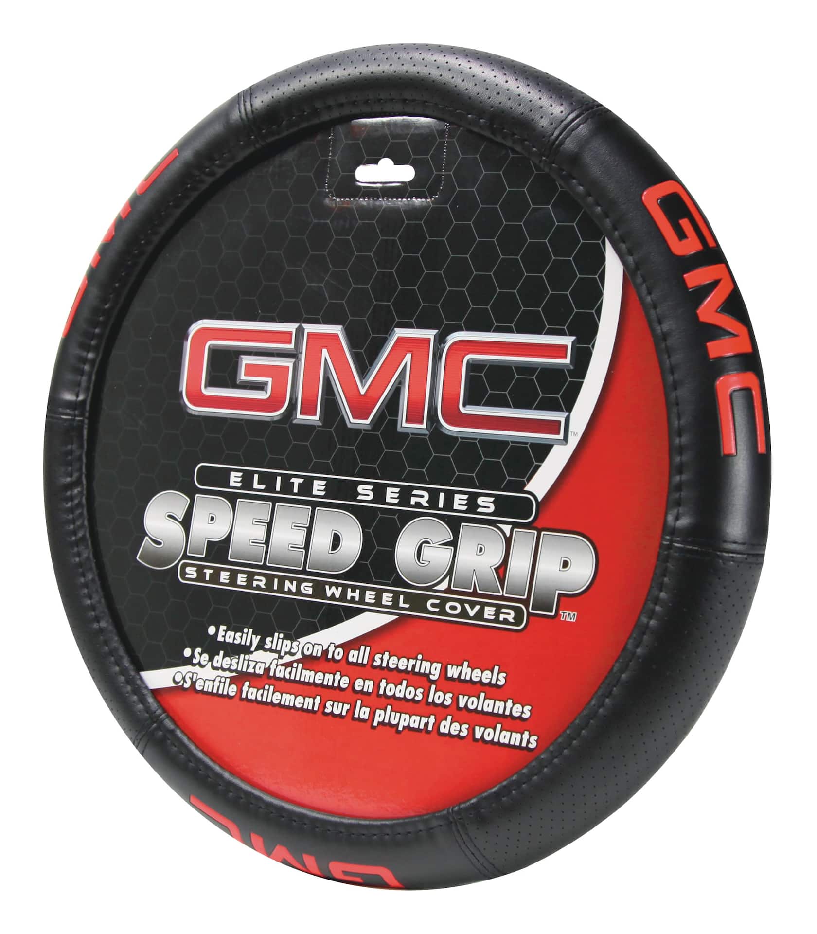 GMC Elite Vinyl Steering Wheel Cover, Black  Red Canadian Tire