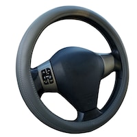 AutoTrends Glovebox Faux Leather Basic Steering Wheel Cover Front_Three_Fourths_Angled_Right