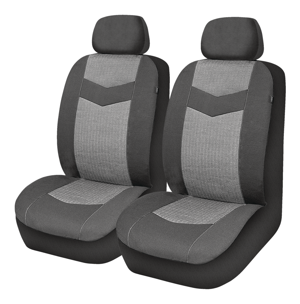 Motor Trend Black Faux Leather 2-Pack Car Seat Cover For Front Seats,  Padded Car Seat Protectors With Storage Pockets, Premium Interior Covers,  Front