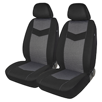 Autotrends Core Better Jacquard Seat Cover, 2-pk Front_Three_Fourths_Angled_Left