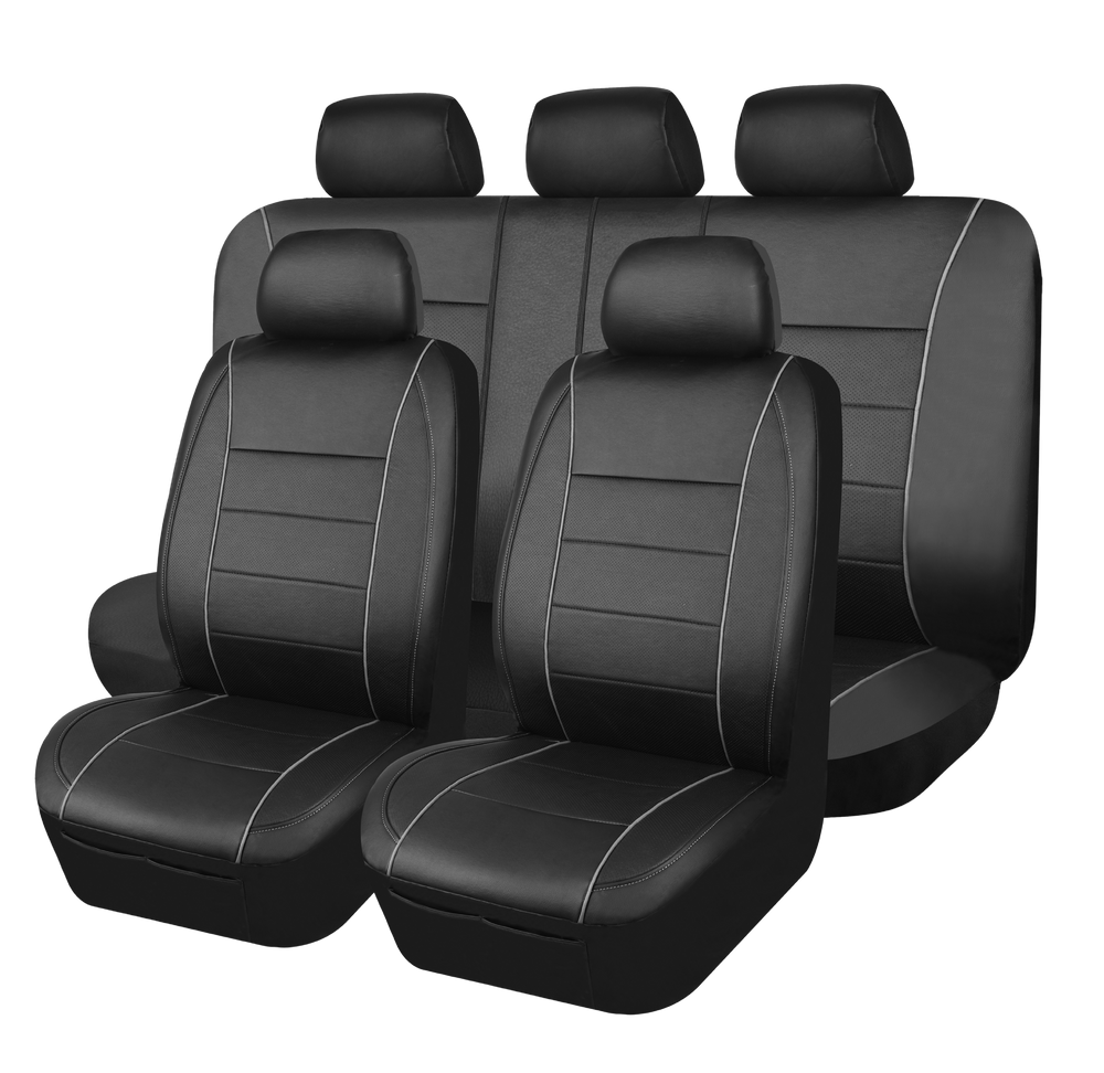 AutoTrends Faux Leather Complete Seat Cover Set for Back Bench Seat, Black  Canadian Tire