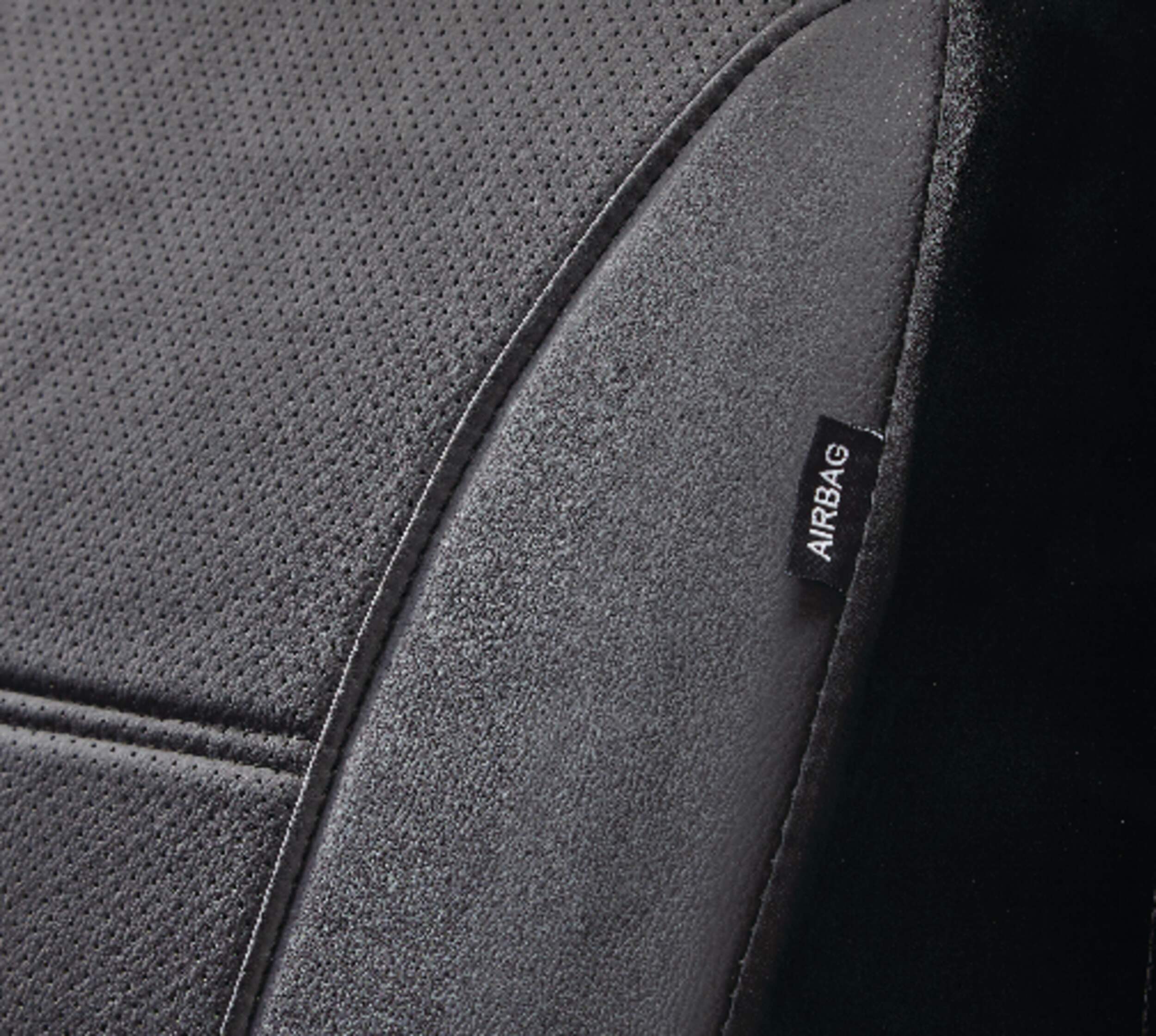 AutoTrends Faux Leather Complete Seat Cover Set for Back Bench Seat