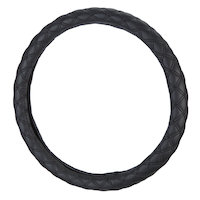 Glovebox Quilted Steering Wheel Cover, Black