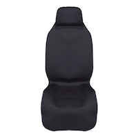 AutoTrends Neoprene Waterproof Car Seat Protector, Black Front_Flat
