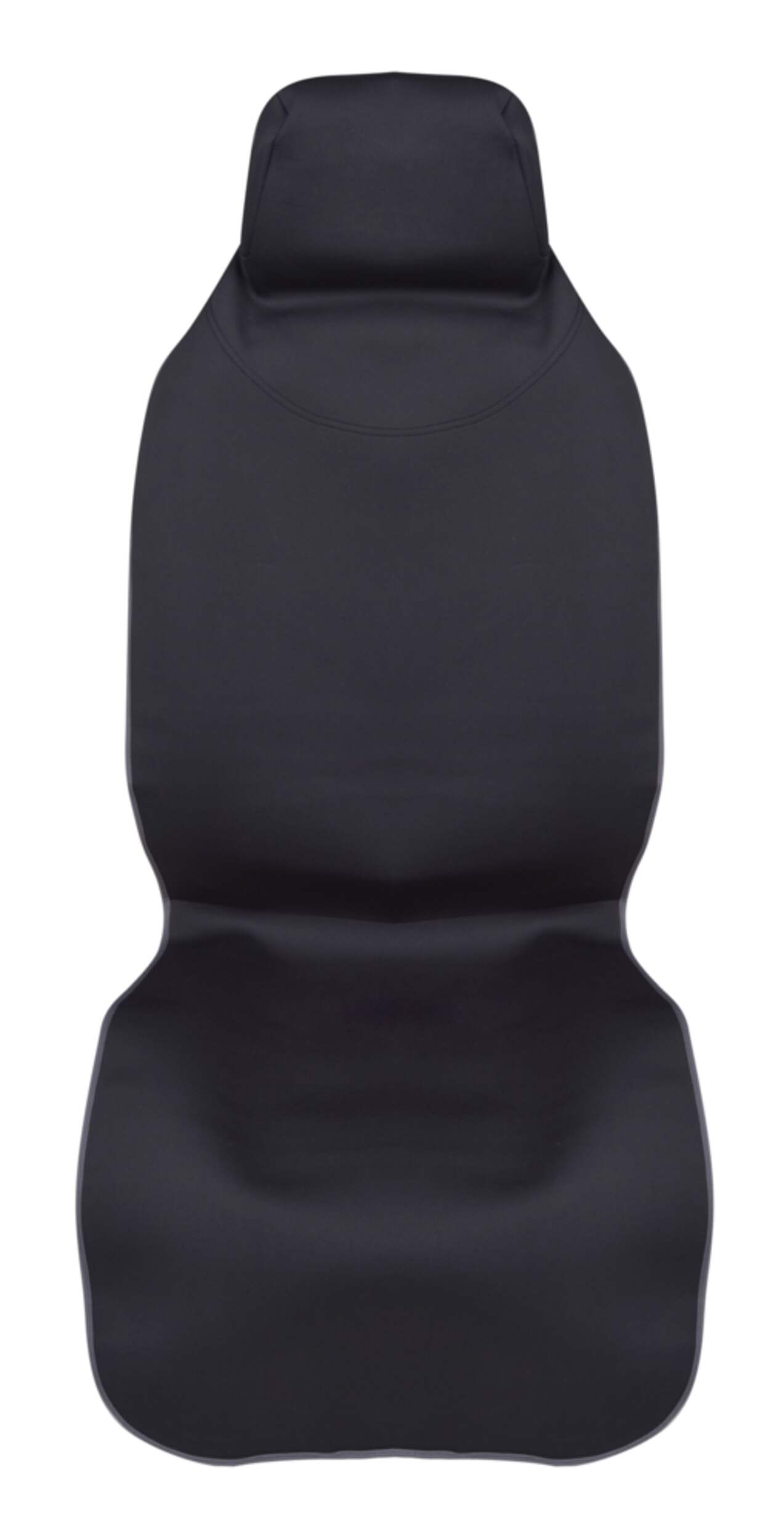 AutoTrends Neoprene Waterproof Car Seat Protector, Black Front_Flat