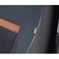 GloveBox Mesh Seat Cover, Brown CloseUp