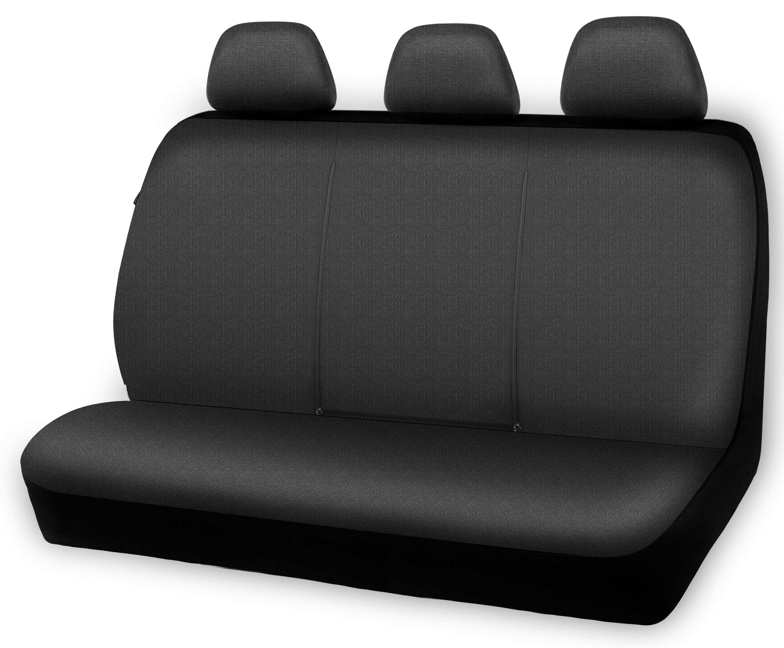 AutoTrends Jacquard Bench Seat Cover, Black Front_Angled_Left
