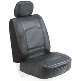 Housse de siège à dossier bas en cuir noir