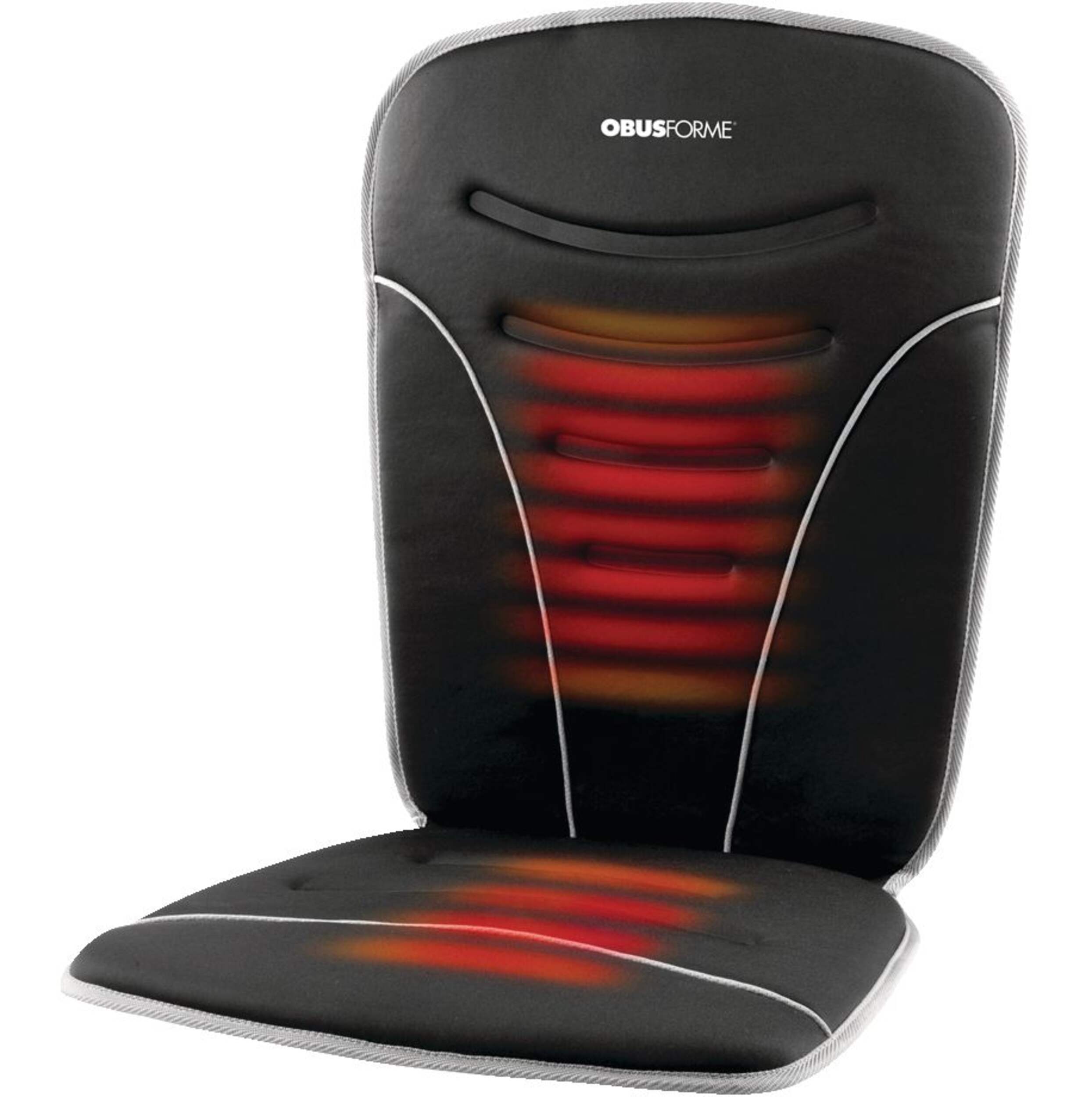 Obusforme Full Back & Seat Heated Car Cushion Front_Three_Fourths_Angled_Left