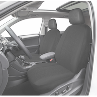 AutoTrends Jacquard Seat Cover, Black, 2-pk Front_Angled_Left
