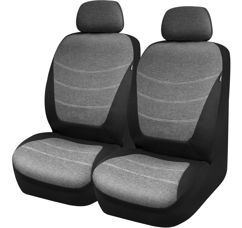 AutoTrends Twill Fabric Seat Cover, Grey & Black, 2pk Canadian Tire