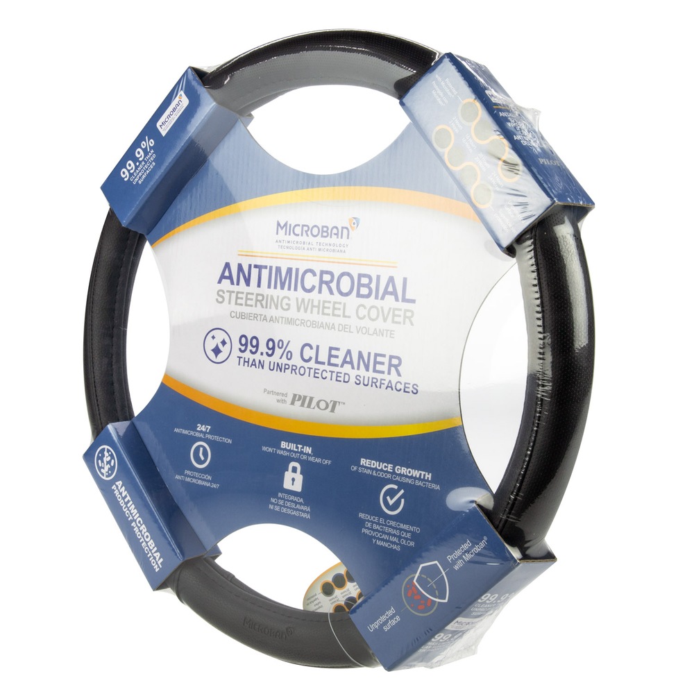 Pilot Faux Leather Microban AntiMicrobial Steering Wheel Cover