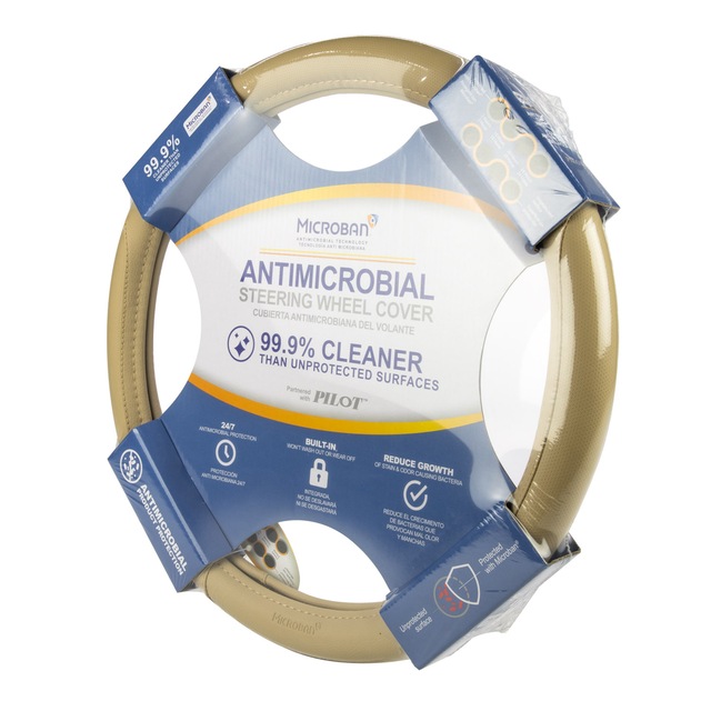 Pilot Faux Leather Microban AntiMicrobial Steering Wheel Cover