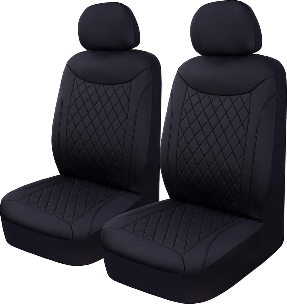 AutoTrends Memory Foam Quilted Seat Cover, Black, 2pk Canadian Tire