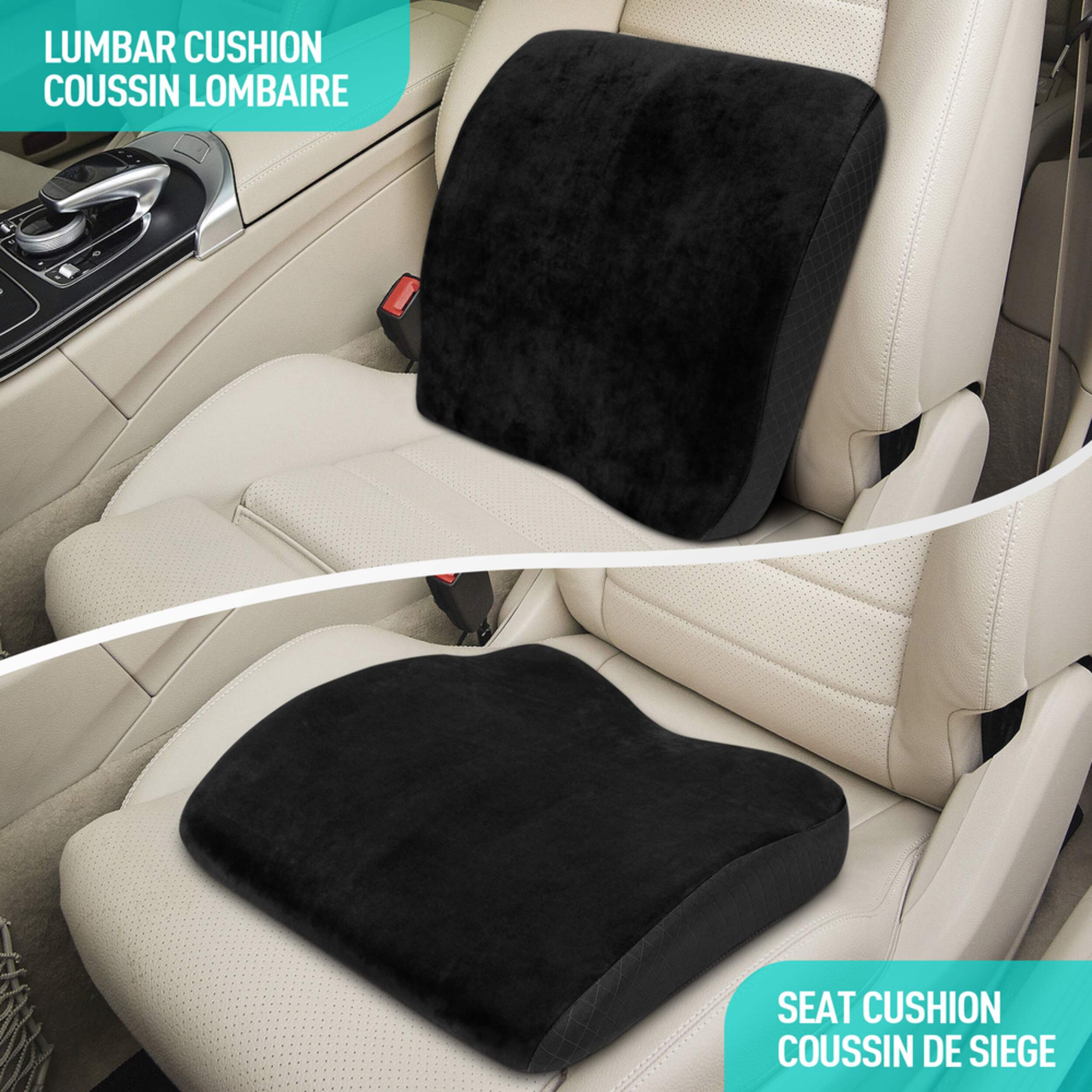 AutoTrends 2in1 Memory Foam Lumbar Back & Seat Cushion Canadian Tire