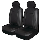 Housses de siège pour camionnette AutoTrends Ultimate Fit, similicuir, paq. 2 Front_Three_Fourths_Angled_Left