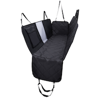 AutoTrends Rear Seat Pet Protector with Mesh Window, Black Front_Three_Fourths_Angled_Left