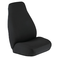 AutoTrends Single Use Protection Seat Cover, Black Front_Three_Fourths_Angled_Right