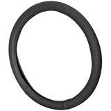 Michelin Track Faux Leather Steering Wheel Cover, Black Front_Angled_Left