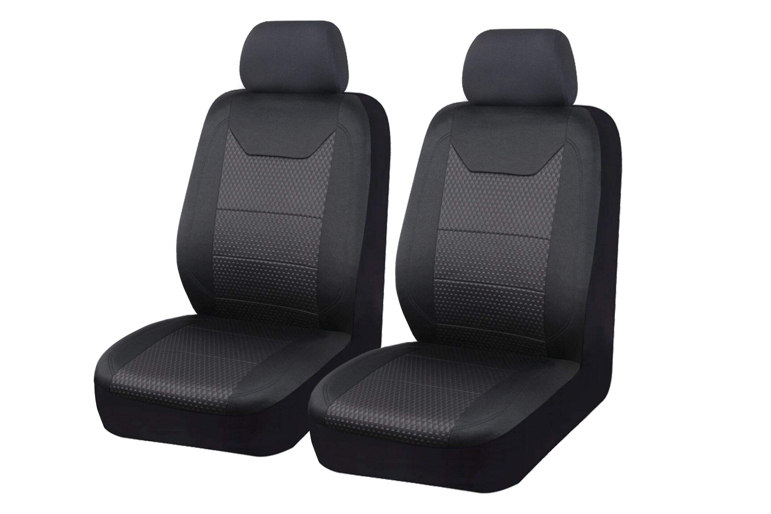 AutoTrends 3D Embossed Seat Cover, 2-pk Front_Three_Fourths_Angled_Left