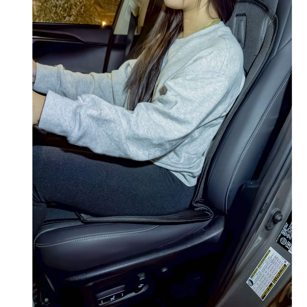 AutoReady 12V Dual Power Heated Non-Slip Massage Cushion, For  Car/Office/Home Use