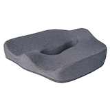 AutoTrends Portable Memory Foam Donut Cushion, Grey Front_Three_Fourths_Angled_Left