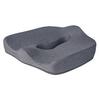 AutoTrends Portable Memory Foam Donut Cushion, Grey Front_Three_Fourths_Angled_Left